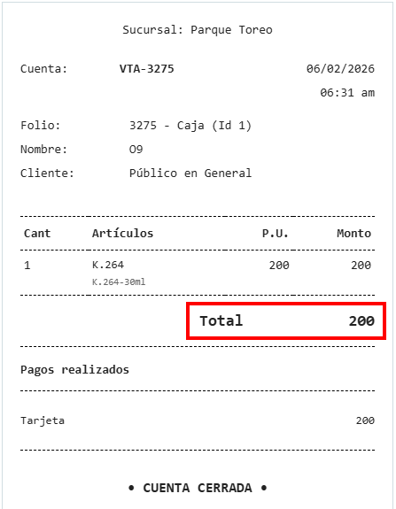 Ayuda para monto total